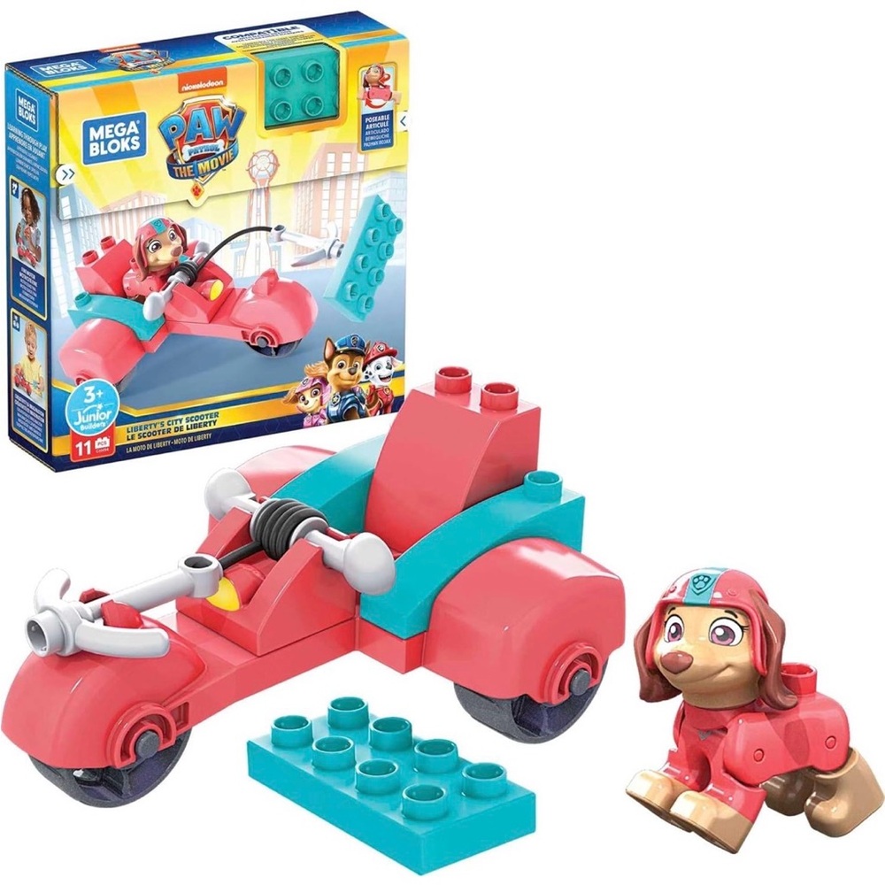 MEGA BLOKS Paw Patrol Liberty's City Scooter Building Set